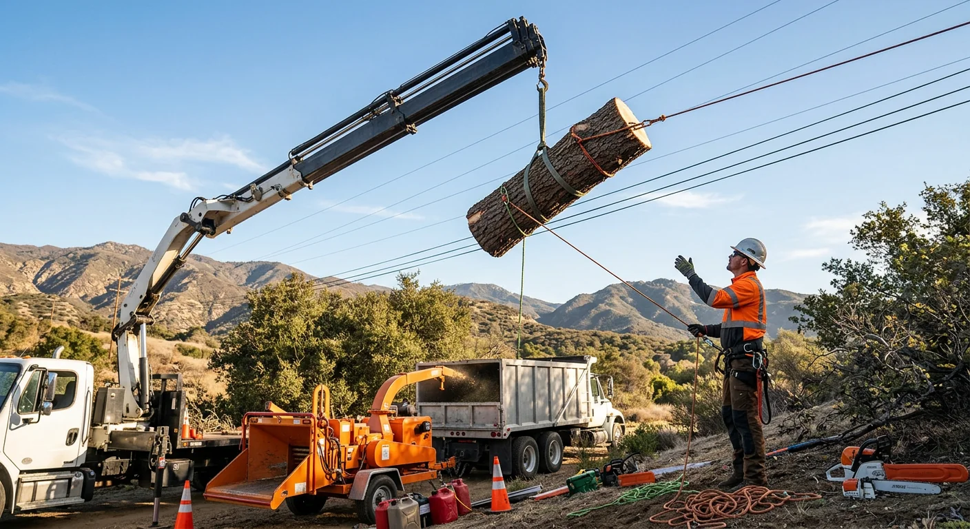 Crane-Assisted Removal Near Power Corridor