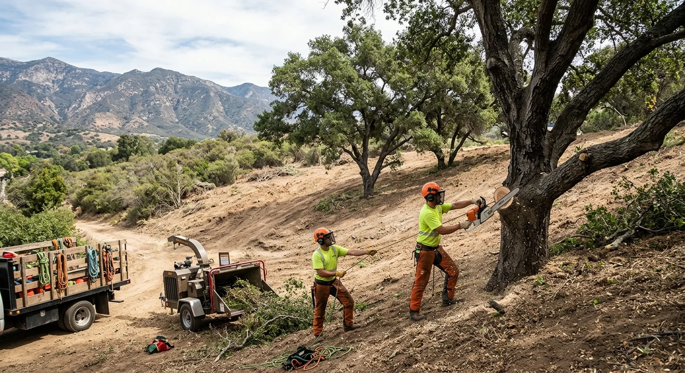 Hillside Residential Lot Clearing Near Ojai Foothills