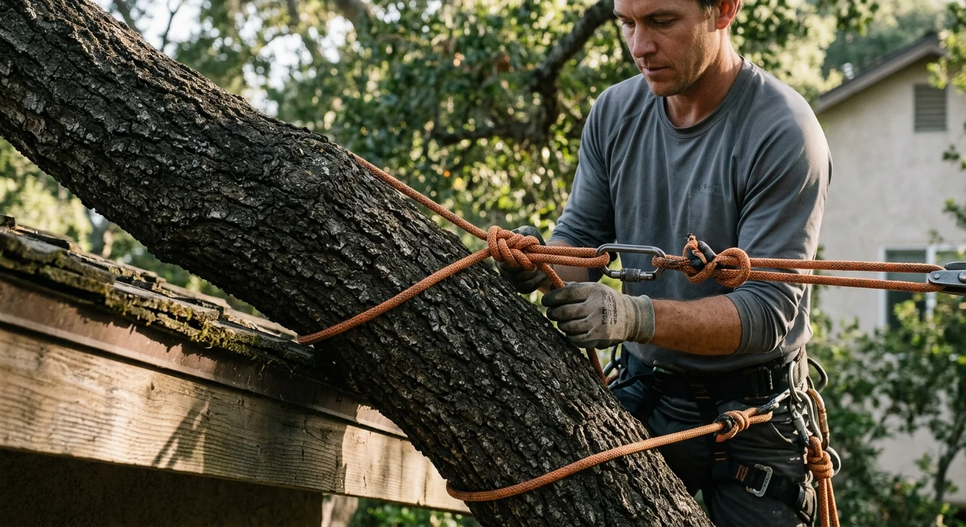 Roof-Adjacent Limb Extraction After Storm