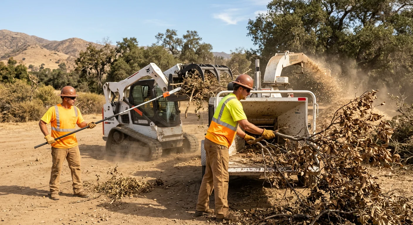 Ranch Lot Downed Canopy Chipping