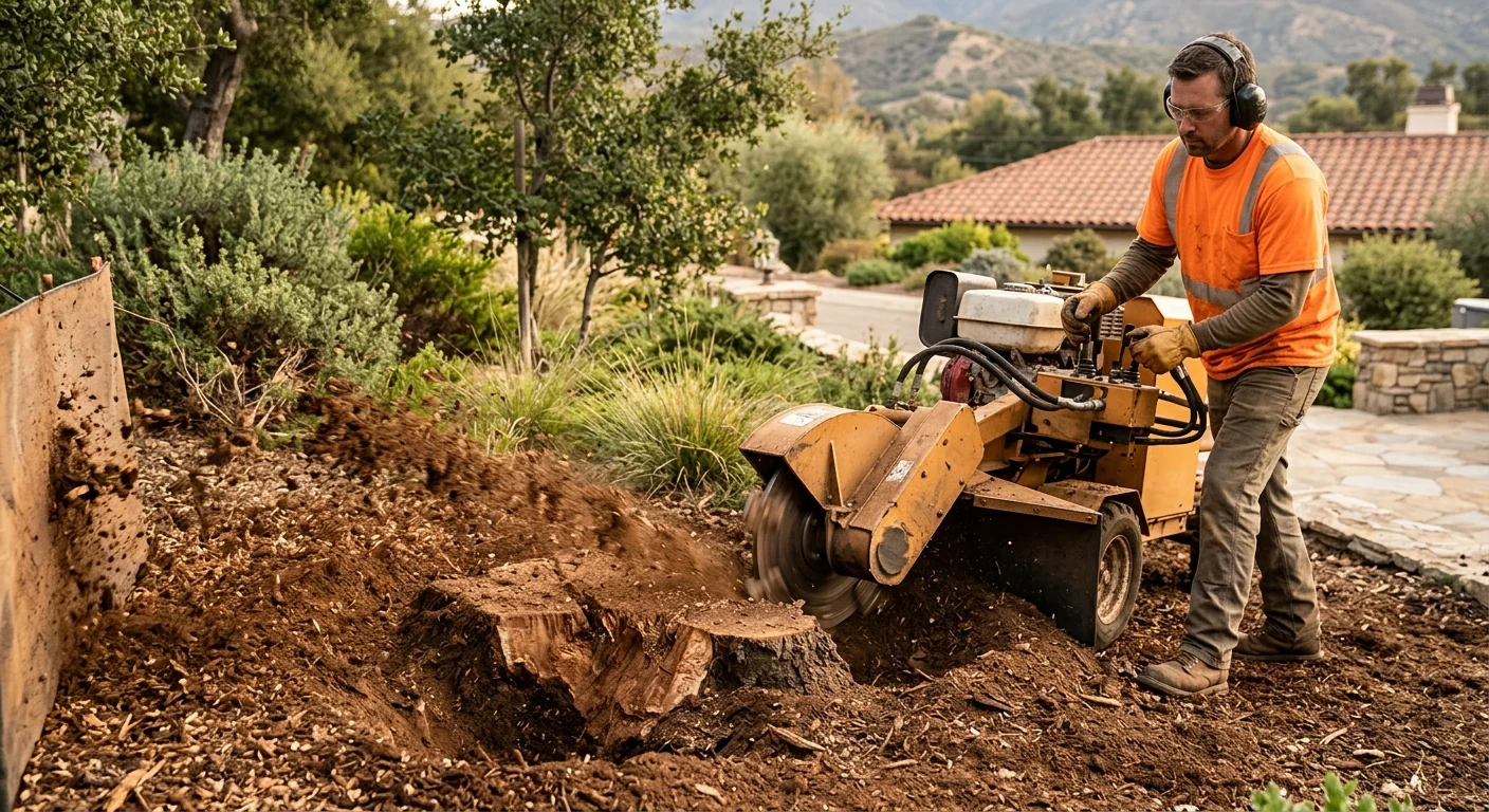 Deep-Grind Stump Preparation for New Landscaping