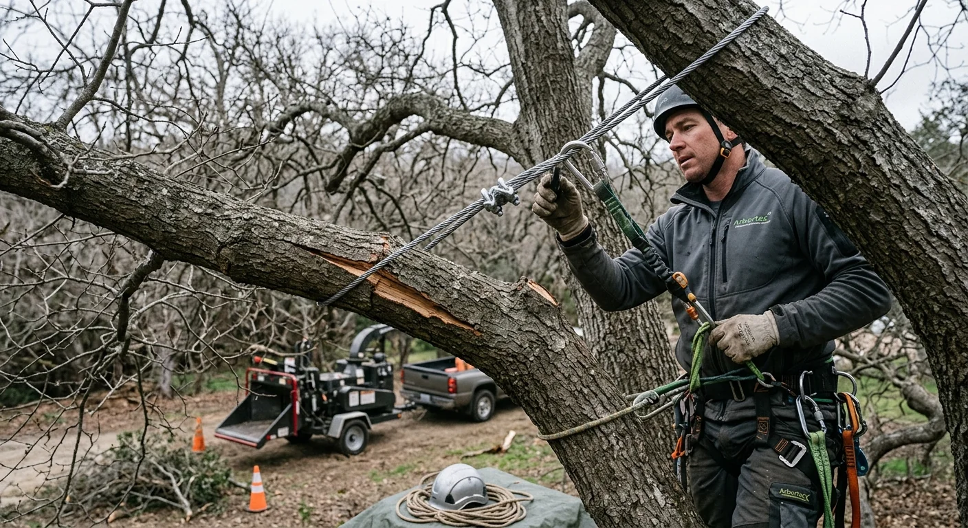 Storm-Weakened Limb Cabling After Wind Damage