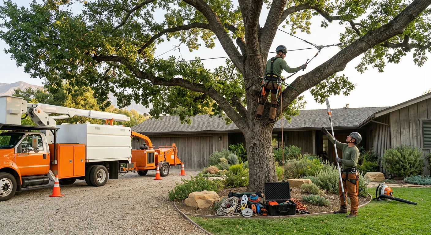 Preventive Bracing on a Heritage Oak Near a Home