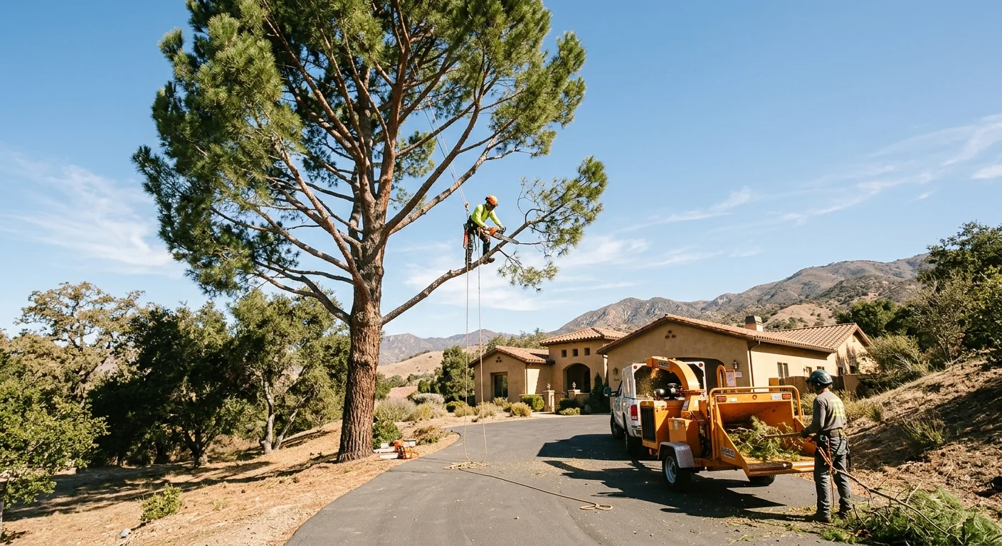 Pine Crown Raising for Driveway Clearance