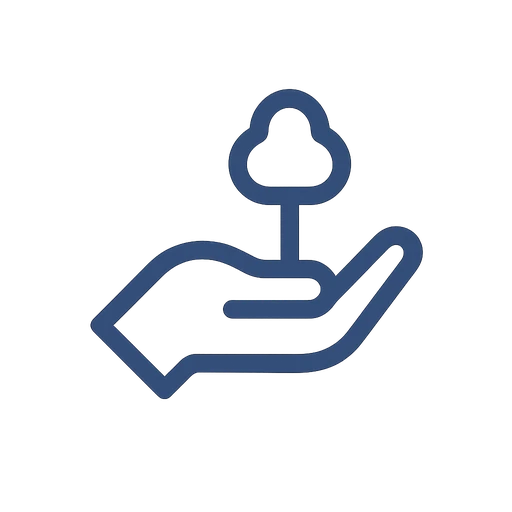 Handshake icon representing careful customer service standards