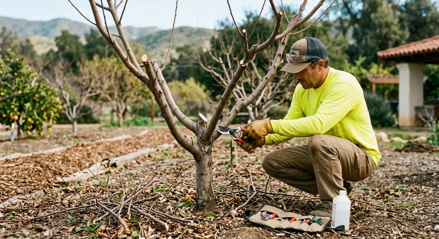 Fruit Tree Structural Pruning in a Backyard Orchard