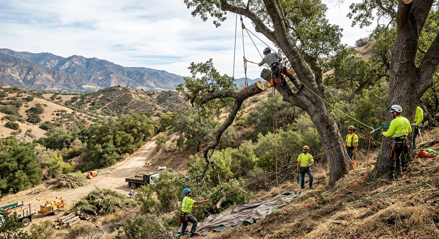 Hillside Canopy Reduction Using Rope Access