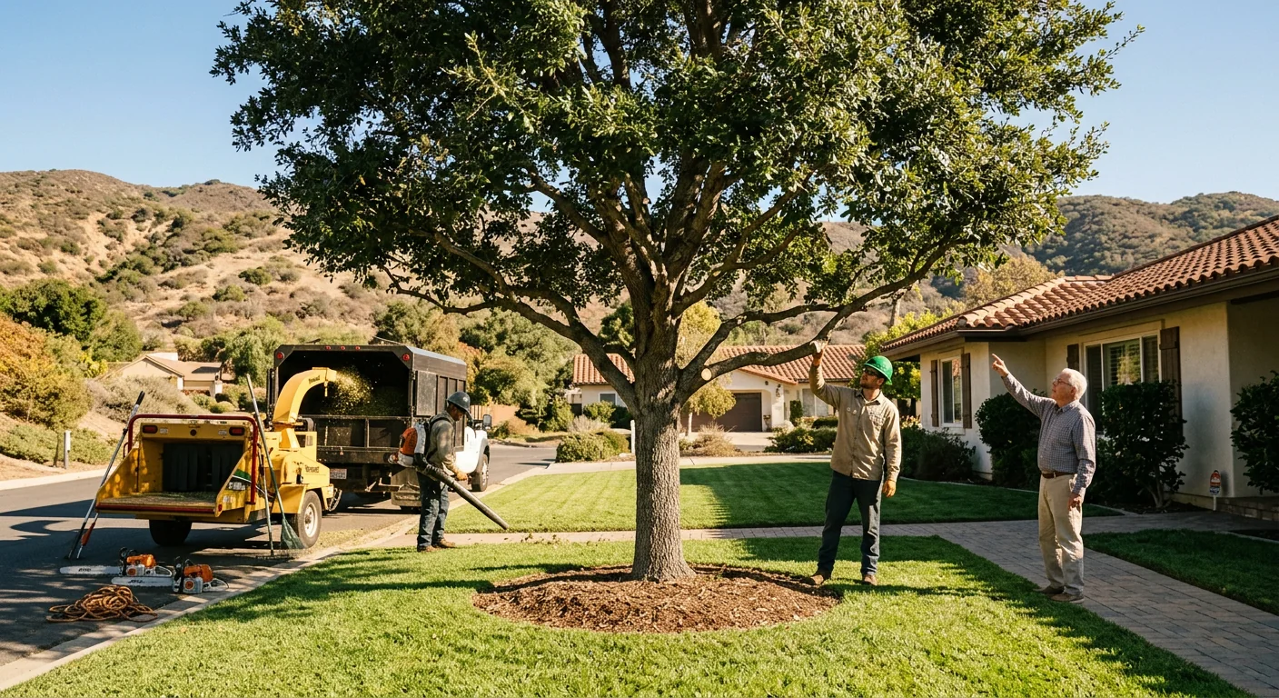 Canopy Raising Over a Front Yard Lawn
